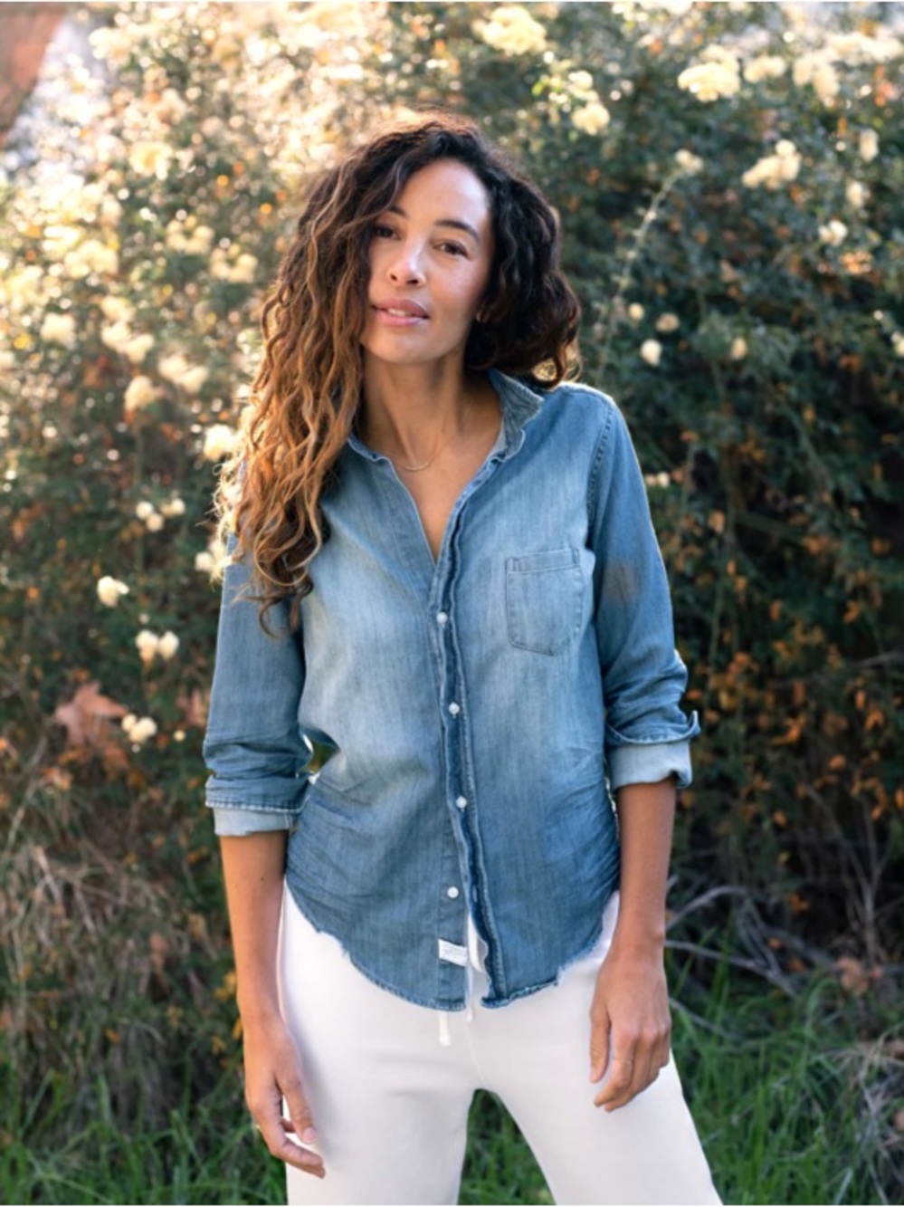 Frank & Eileen Barry Button Up Distressed